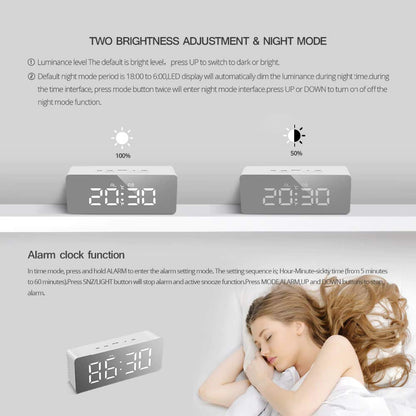 ClockPro™ LED Mirror Alarm Clock