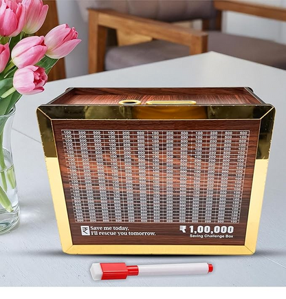 CashKraft™ Wooden Savings Bank