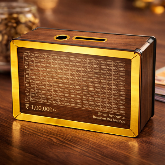 CashKraft™ Wooden Savings Bank