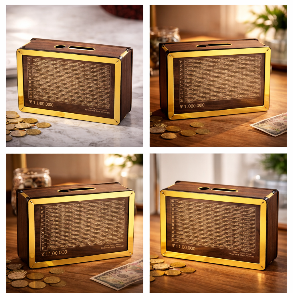 CashKraft™ Wooden Savings Bank