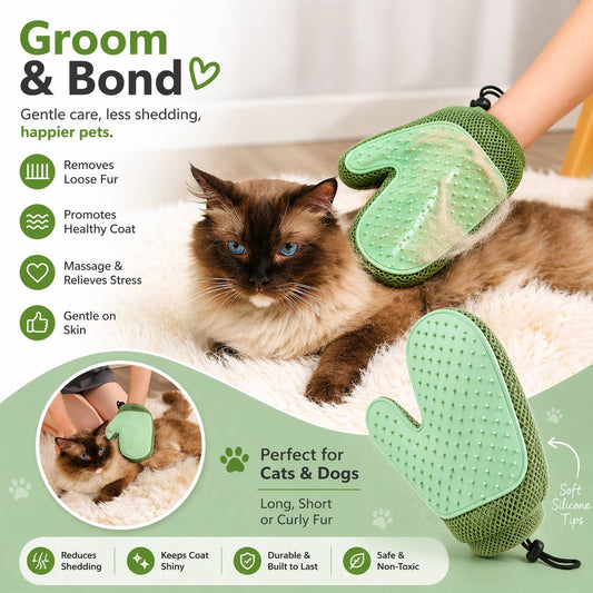 PurrSweep™ 2-in-1 Grooming Glove