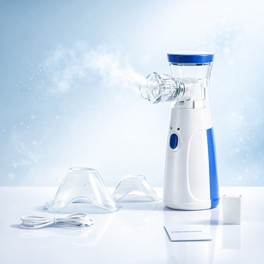 Portable Mesh Nebulizer for Adults & Kids | Silent Ultrasonic Inhaler | Rechargeable Handheld for Asthma, Cough & Cold Relief