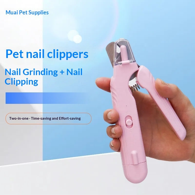 PurrTrim™ Pro – 2-in-1 Safe LED Pet Nail Clipper
